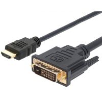 Techly 1.8m HDMI - DVI-D M/M, 1,8 m, HDMI, DVI-D, Männlich, Männlich, Gold