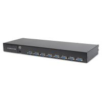 DIGITUS 19" LCD KVM Konsole, 8-Port VGA, schweizer Tastatur