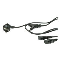 VALUE Stromkabel - power IEC 60320 C13 zu power CEE 7/7 (M)