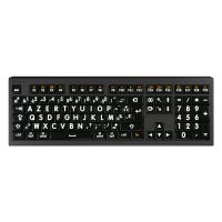 Logickeyboard LKB-LPWB-A2M-FR, Volle Größe (100%), Kabelgebunden, USB, Scherenschalter, AZERTY, Schwarz