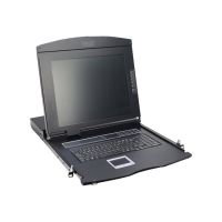DIGITUS 17" LCD KVM Konsole, 16-Port CAT 5, deutsche Tastatur