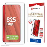DISPLEX Premium Panzerglas (Full Cover, 10H) für Samsung Galaxy S25 Edge, Eco-Montagerahmen, Full Cover, Samsung, Galaxy S25 Edge, Trockene Anwendung, Staubresistent, Schlagfest, Kratzresistent, Schockresistent, Transparent, 1 Stück(e)