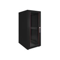 ROLINE Basic - Schrank Netzwerkschrank - glass door, 600x800 WxD - RAL 9005, Jet Black - 26U - 48.3 cm (19")