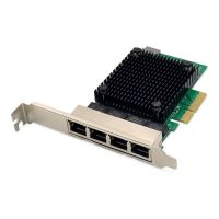 DIGITUS 4-Port 2,5 Gigabit Ethernet Netzwerkkarte, RJ45, PCI Express, Realtek Chipsatz