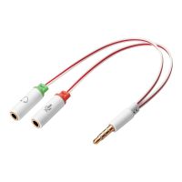 SANDBERG Headset Converter - Headsetadapter - 4-poliger Mini-Stecker männlich zu mini-phone stereo 3.5 mm weiblich