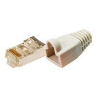 LogiLink Netzwerkanschluss - RJ-45 (M) - abgeschirmt - CAT 5e - geschirmt - Grau (Packung mit 100)