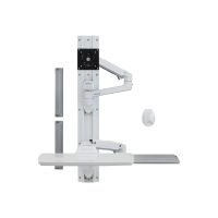 Ergotron LX Wall Mount System - Befestigungskit (Wandarm, Maushalterung, Tastaturarm, 2 Kabelkanäle, Handgelenkkissen, Wandschiene 10", Wandschiene 34")