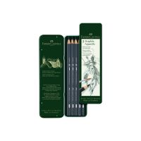 FABER-CASTELL AQUARELLE - Wasserfarbstift - 2B, 4B, 6B, 8B, HB - Grafit - 3.8 mm (Packung mit 5)