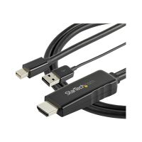 StarTech.com 3ft (1m) HDMI to Mini DisplayPort Cable 4K 30Hz, Active HDMI to mDP Adapter Converter Cable with Audio, USB Powered, Mac & Windows, HDMI Male to mDP Male Video Adapter Cable - HDMI to mDP Converter (HD2MDPMM1M)