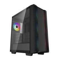 Deepcool CC560 ARGB V2, Midi Tower, PC, Schwarz, ATX, micro ATX, Mini-ITX, ABS, SPCC, Gehärtetes Glas, Gaming