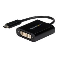StarTech.com USB C to DVI Adapter - Black - 1920x1200 - USB Type C Video Converter for Your DVI D Display / Monitor / Projector (CDP2DVI)