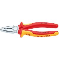 KNIPEX Kombizange 03 06 200, Prüfzange, Stahl, Kunststoff, Orange, Rot, 200 mm, 326 g