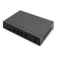 DIGITUS 4+1-Port Gigabit PoE Netzwerkswitch, Desktop, unmanaged, 1 Uplink Port RJ45, 60 W, af/at
