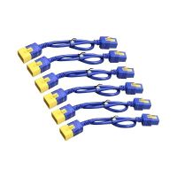 APC Schneider Electric Color Coded Locking Power Cords - Stromkabel - IEC 60320 C20 bis IEC 60320 C19 - 61 cm - Blau (Packung mit 6)
