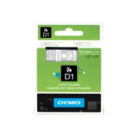 Dymo D1 - Selbstklebend - White on Transparent - Rolle (1,2 cm x 7 m)