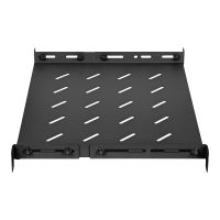 Intellinet Rack - Regal - mit variablen Schienen, feste Montage - Schwarz, RAL 9004 - 1U - 48.3 cm (19")