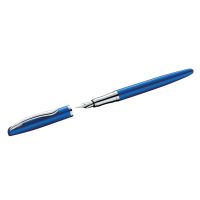 Pelikan Jazz Noble Elegance P36, Blau, Silber, Kartuschenfüllsystem, Blau, Metall, Edelstahl, Medium