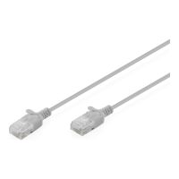 DIGITUS CAT 6 U-UTP Slim Patchkabel, 1,5 m, Grau