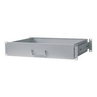 Intellinet 19" Drawer Shelf, 2U, Shelf Depth 350mm, Max 30kg, Grey, Three Year Warranty - Rack Storage Drawer - Grau, RAL 7035 - 2U - 48.3 cm (19")