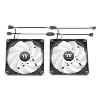 Thermaltake CT120 Reverse ARGB Sync - Gehäuselüfter - 120 mm - Schwarz (Packung mit 2)