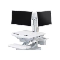Ergotron Montagekomponente (Hubmotor, Scharnierbogen, 2 VESA-Adapter, Kabelführungskomponenten) - Seite-zu-Seite - für 2 LCD-Displays - Dual-Monitor-Kit - weiß - Bildschirmgröße: bis zu 61 cm (bis zu 24 Zoll)