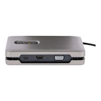 StarTech.com USB-C Multiport Adapter with USB-C DP Alt Mode Video Output / 4K HDMI 2.0 / VGA, USB-C Dual Monitor Docking Station, 100W PD Pass-Through, USB Type C Mini Dock/MST Adapter Hub - 2x USB-A 10Gbps, GbE (DKM31C3HVCPD)