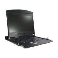 Inter-Tech Argus AS-9104 ULS - KVM-Konsole mit KVM-Switch - 4 Anschlüsse - PS/2, USB - QWERTZ - 48.3 cm (19")