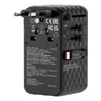 Verbatim Charge 'n' Travel 70W, Drinnen, AC, 250 V, 10 A, Schwarz