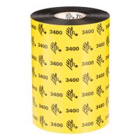 Zebra 3400 Wax/Resin - Schwarz - 220 mm x 450 m