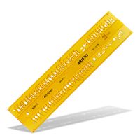 Aristo AR5301/5, Buchstaben-/Zahlenschablone, Erwachsener, Gelb, Junge/Mädchen, Kunststoff, 5 mm