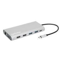 Manhattan USB-C Dock/Hub with Card Reader and MST, Ports (x10):