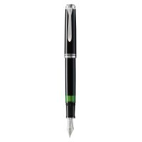 Pelikan M805, Schwarz, Silber, Integriertes Befüllsystem, Diamond, Harz, Palladium, Kursiv nib, Gold/Rhodium