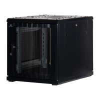 Rockstable 12 HE 19" Serverschrank mit Gitternetztür, Freistehendes Gestell, 12U, 800 kg, Sperrschloss, Ablageschienen, Verstellbare Füße