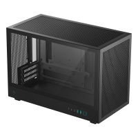 Deepcool CH260, Micro Tower, PC, Schwarz, micro ATX, Mini-ATX, Mini-ITX, Acrylnitril-Butadien-Styrol (ABS), SPCC, Gehärtetes Glas, Gaming