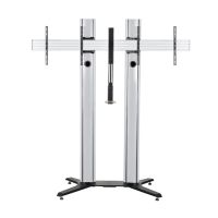 B-TECH BT8712, Freistehend, 112 kg, 142,2 cm (56"), 165,1 cm (65"), 600 x 400 mm, Schwarz, Silber