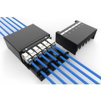 DIGITUS Konsolidierungspunkt-Box, 6 Ports Keystone-Module mit intelligentem Kabelmanager