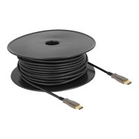 Delock High Speed - HDMI-Kabel - HDMI männlich zu HDMI männlich - 30 m - Schwarz - Active Optical Cable (AOC)