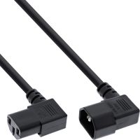 InLine Netzkabel Kaltgeräteverlängerung - C13 auf C14 - 90° abgewinkelt - 1,8m