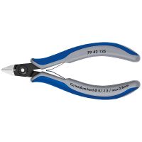 KNIPEX 79 42 125, Diagonale Zange, Chrom-Vanadium-Stahl, Kunststoff, Blau, Grau, 125 mm, 58 g