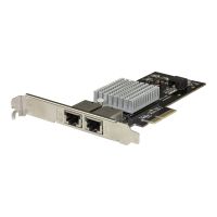 StarTech.com Dual Port 10G PCIe Netzwerk Karte - Intel-X550AT 10GBASE-T & NBASE-T PCI Express Netzwerk karte 10/5/2.5/1GbE Multi Gigabit Ethernet, 5 Geschwindigkeiten NIC LAN Karte (ST10GPEXNDPI)