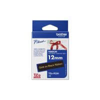 Brother TZe-R334 - Seidig - gold auf schwarz - Rolle (1,2 cm x 4 m)