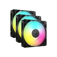 Corsair RS120 ARGB Triple Pack - Gehäuselüfter - 120 mm - Schwarz (Packung mit 3)