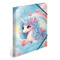 HERMA Sammelmappe A4 Karton Happy Unicorns, Klappenordner, A4, Karton, Mehrfarbig, Gummiband, 1 Stück(e)