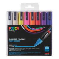 Uni-Ball POSCA, Mehrfarbig, Mehrfarbig, 8 Farben, Medium, Rundspitze, Rund