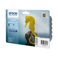 Epson Multipack T0487 - 6er-Pack - 78 ml - Schwarz, Gelb, Cyan, Magenta, hellmagentafarben, hell Cyan