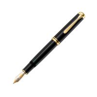 Pelikan Souverän 1000, Schwarz, Gold, Integriertes Befüllsystem, Harz, Gold/Rhodium, Medium, Beidhändig