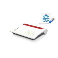 AVM FRITZ!Box 4050, Wi-Fi 6 (802.11ax), Dual-Band (2,4 GHz/5 GHz), Ethernet/LAN, Schwarz, Weiß, Desktop-/Pol-Router