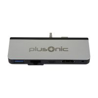 ALLNET PSUC0165, USB 3.2 Gen 1 (3.1 Gen 1) Type-C, Silber, 3.5mm, HDMI, RJ-45, USB 3.2 Gen 1 (3.1 Gen 1) Type-C