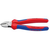 KNIPEX 70 02 180, Diagonale Zange, Chrom-Vanadium-Stahl, Kunststoff, Blau, Rot, 180 mm, 252 g
