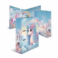 HERMA Motiv-Ordner A4 Happy Unicorns, A4, Karton, Mehrfarbig, 7 cm, Leiter, 1 Stück(e)